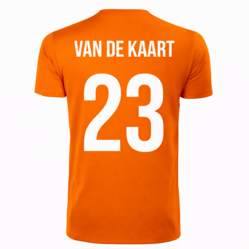 Alternative view of Unisex oranje T-shirt | Van de kaart
