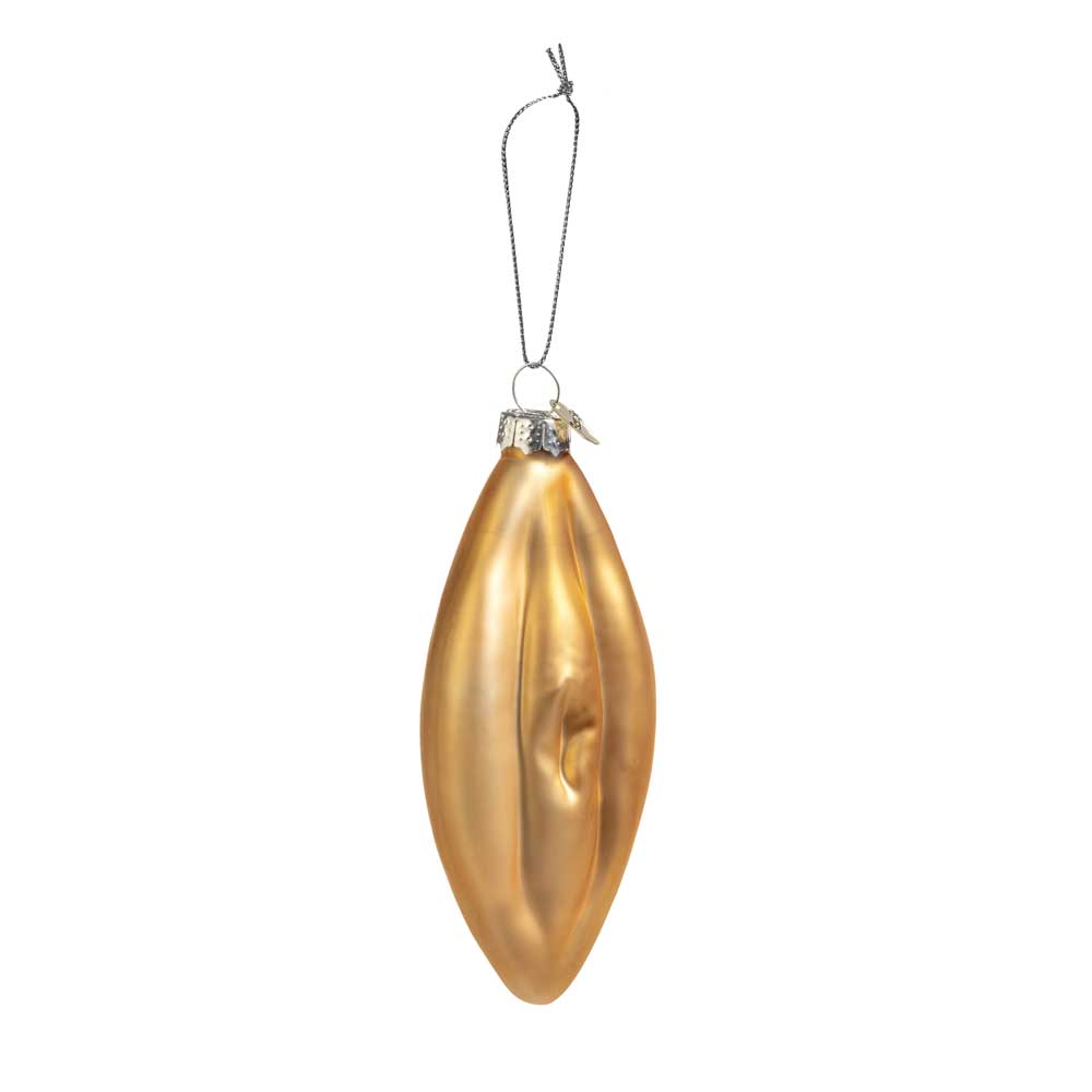 Santly gouden vagina kerstornament