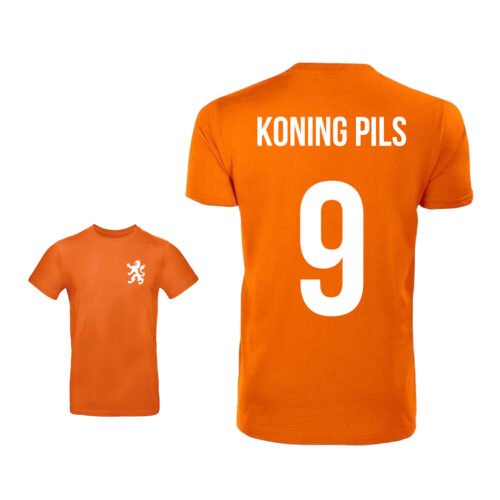 Unisex oranje T-shirt - Koning Pils