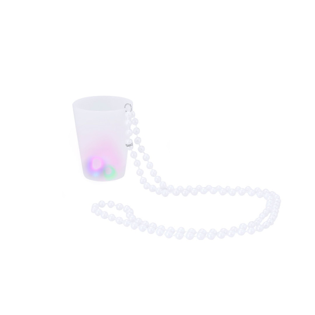 Shotglas met Ledverlichting en Parelkoord- 50 ml - Kunststof