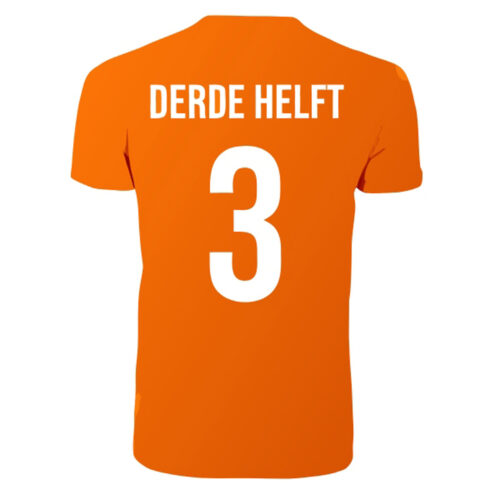 Alternative view of Unisex oranje T-shirt - Derde helft