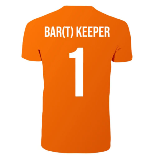 Alternative view of Unisex oranje T-shirt - Bar(t) keeper