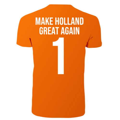 Alternative view of Unisex oranje T-shirt - Make Holland Great Again