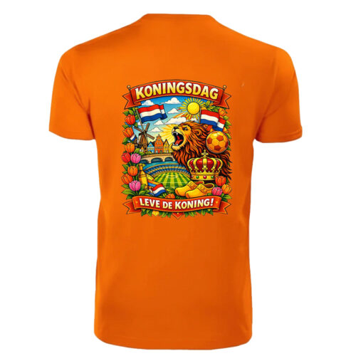 Alternative view of Unisex oranje T-shirt - Leve De Koning