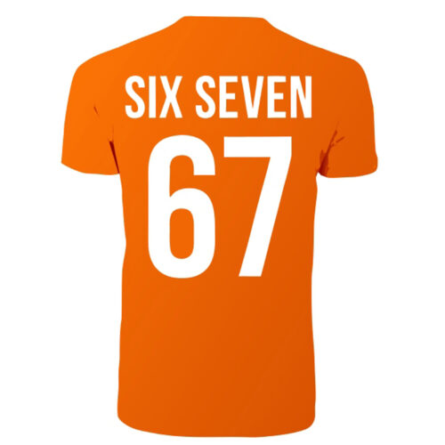 Alternative view of Unisex oranje T-shirt - Six Seven