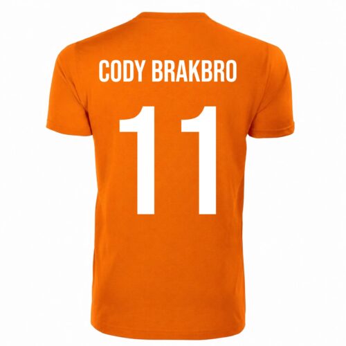 Alternative view of Unisex oranje T-shirt - Cody Brakbro