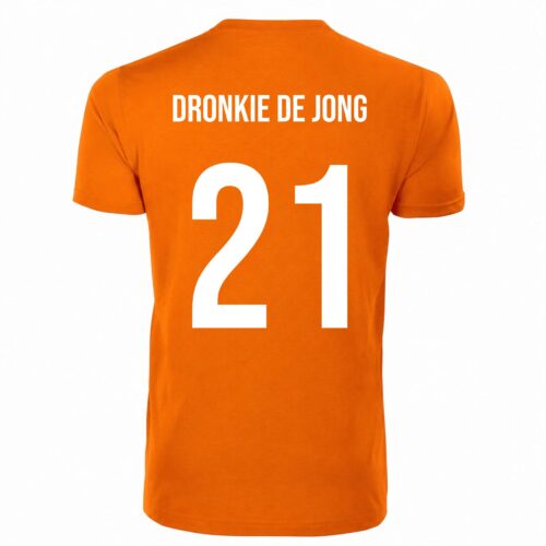 Alternative view of Unisex oranje T-shirt - Dronkie De jong
