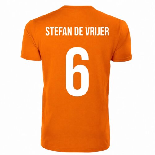 Alternative view of Unisex oranje T-shirt - Stefan De Vrijer